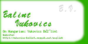 balint vukovics business card